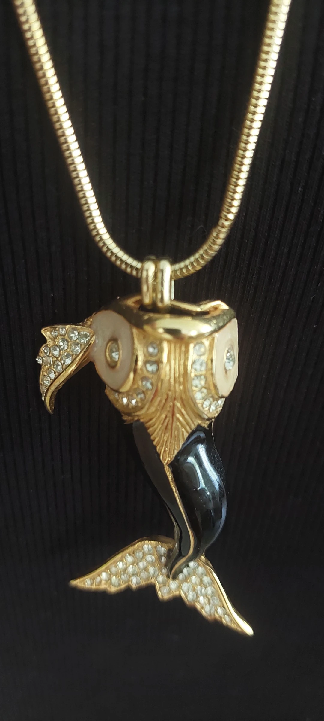 ✨ MAGNIFIEKE 2-in-1 Sautoir-Broche Vis Vintage uit de tijd (70s-80s) 🖤 金 – photo 3